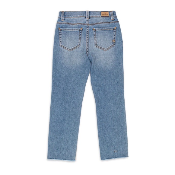 JORDACHE Girls High Rise Straight Distressed Jeans Size 12 Stonewashed New - Picture 9 of 11